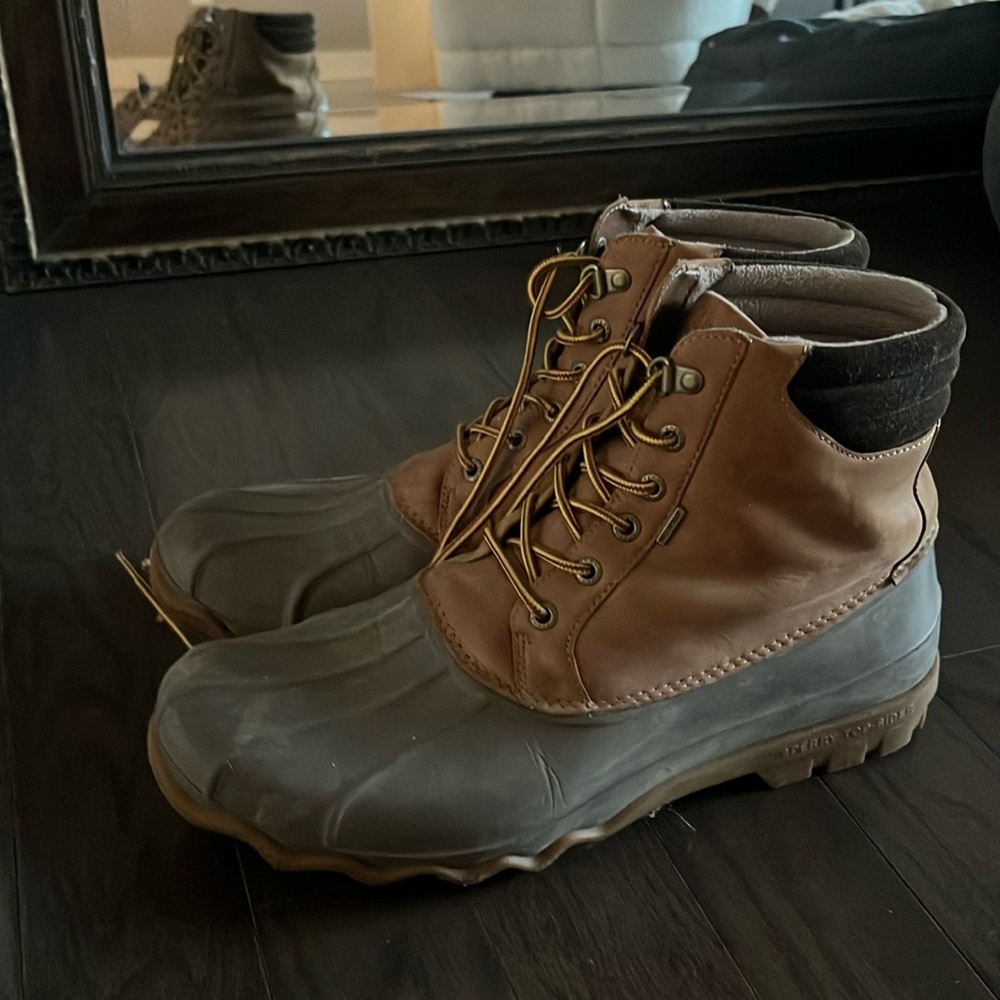 Sperry Top-Sider Avenue Duck Boots Men’s 11.5 Waterproof Tan/Brown Leather
